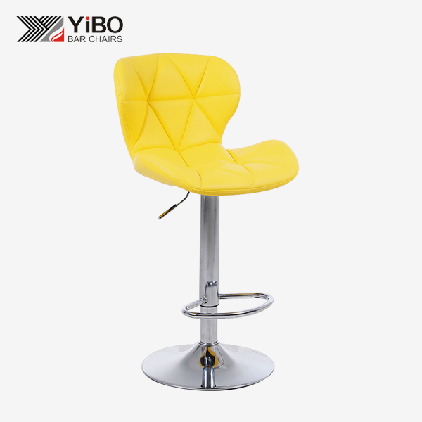 Yellow swivel counter stools